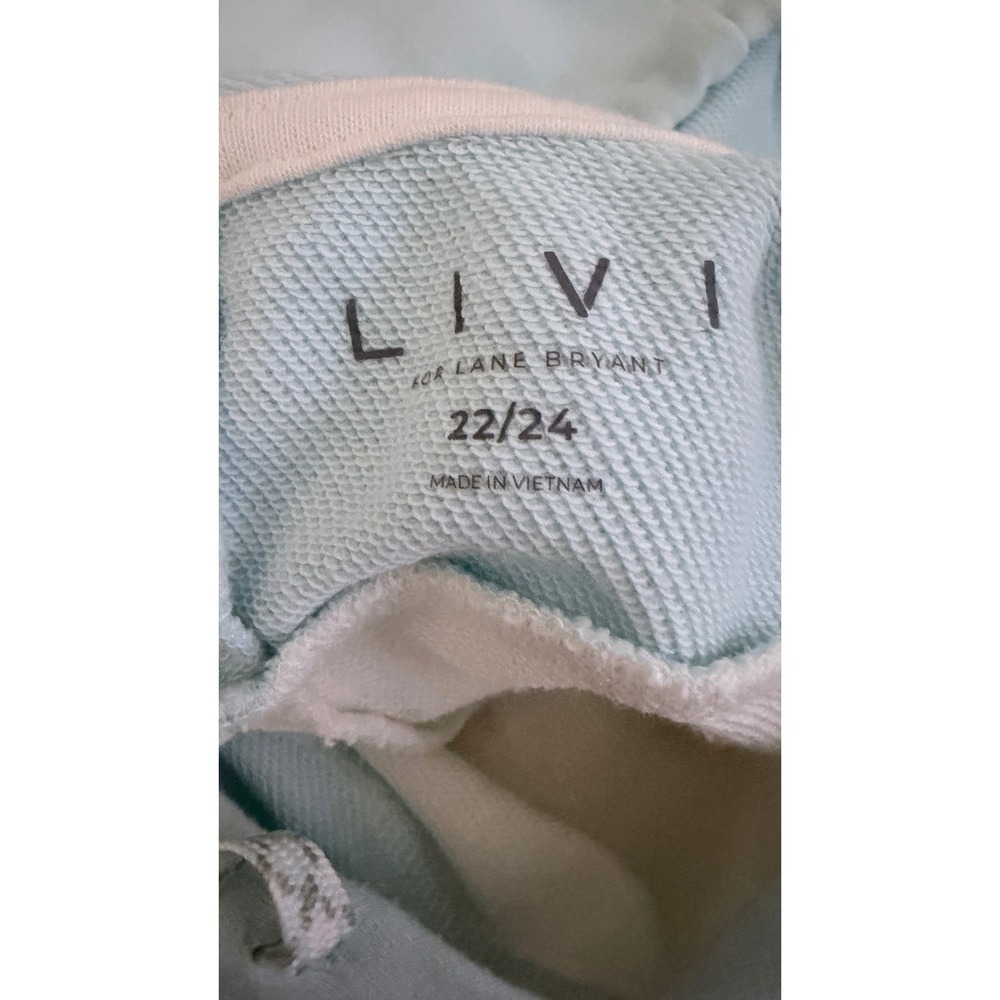 LIVI Active Lane Bryant Sweatsuit Womens 22/24 Cream Mint Colorblock Hoodie Set - Picture 6 of 14